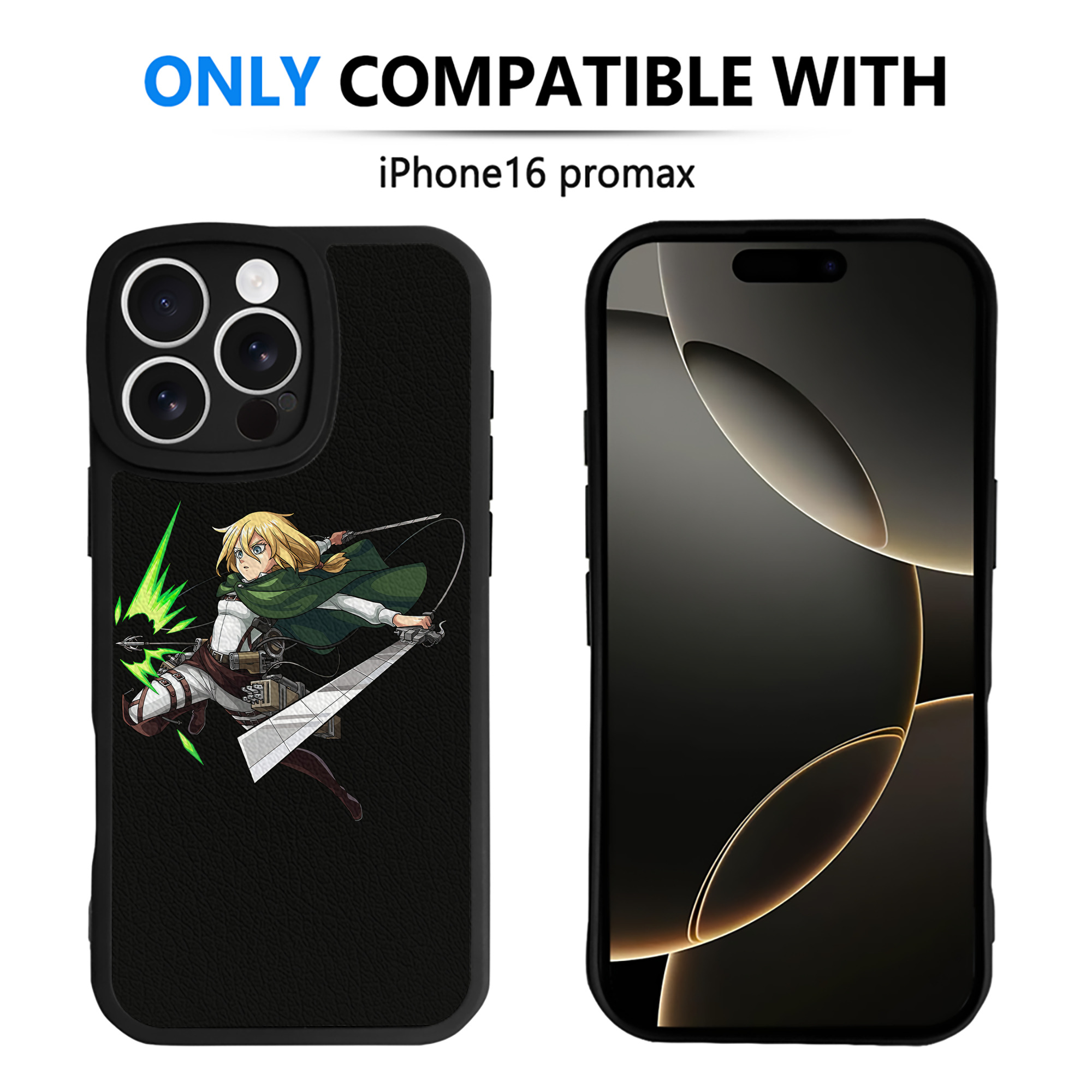 （画像用） 進撃の巨人 クリスタ·レンズ Attack on Titan Christa Lenz 【iPhone 16シリーズ対応】シリコンスマホケース（レザー調） 材質：シリコン